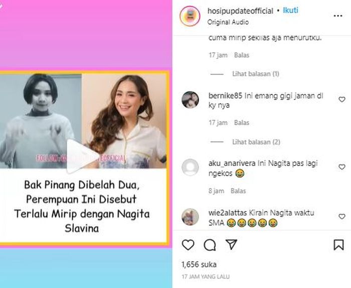 Postingan akun @hosipupdateofficial 