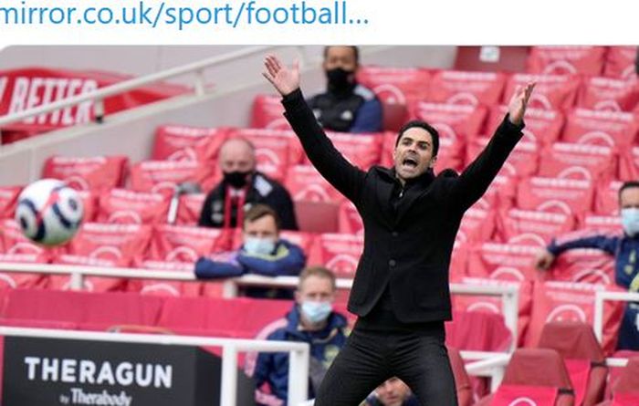 Pelatih Arsenal, Mikel Arteta.