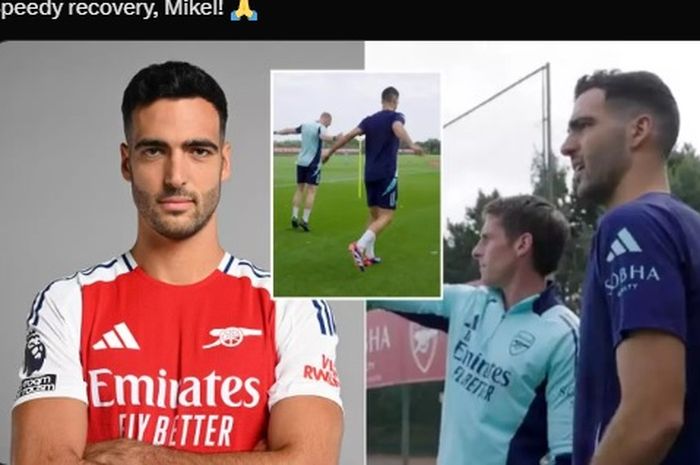 Mikel Merino mengalami cedera dalam sesi latihan Arsenal sehingga batal debut pada akhir pekan ini.