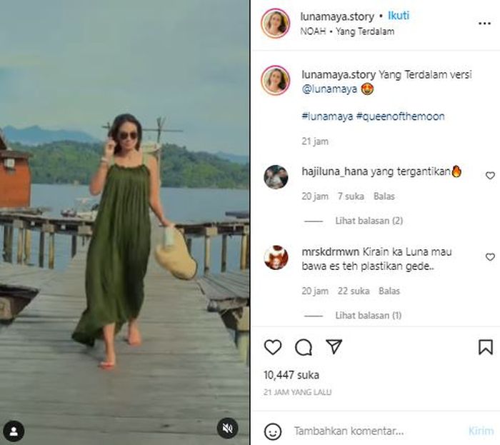 Postingan akun @lunamaya.story 