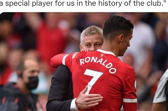 Ruang ganti Manchester United diakui mengeruh, Ole Gunnar Solskjaer kembali menyeret soal keputusan Cristiano Ronaldo.