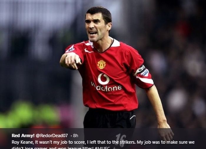 Kapten legendaris Manchester United, Roy Keane.