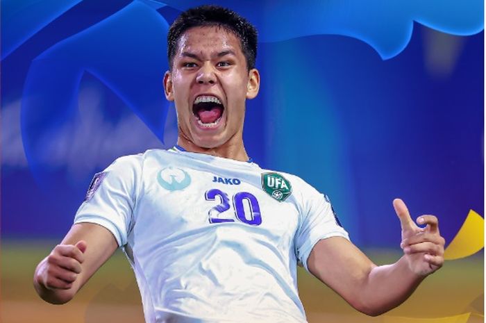 Bomber Timnas U-17 Uzbekistan Asilbek Aliev bermain bagai Cristiano Ronaldo untuk menyingkirkan Uni Emirat Arab dalam perempat final Piala Asia U-17 2025 di King Fahd Sports City Stadium, Taif, Arab Saudi, Senin (14/4/2025) dini hari WIB.