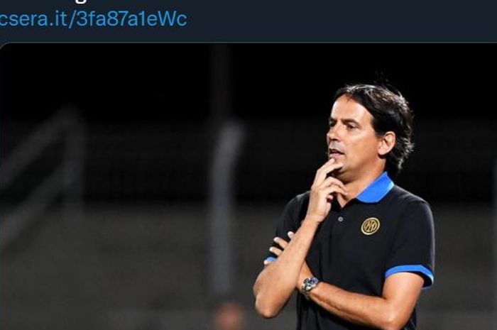 Pelatih Inter Milan, Simone Inzaghi.