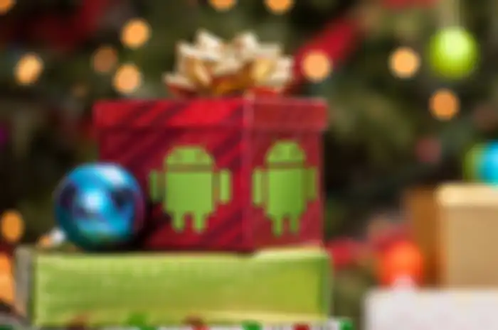 Ilustrasi aplikasi Android bertema Natal
