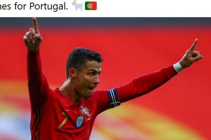 Megabintang timnas Portugal, Cristiano Ronaldo.