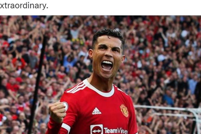 Megabintang Manchester United, Cristiano Ronaldo.