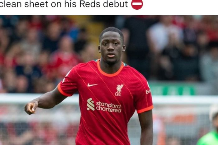 Pelatih Liverpool, Juergen Klopp, memberikan pujian setinggi langit untuk Ibrahima Konate seusai melakoni debutnya.