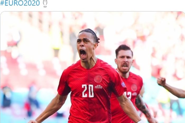 Gol cepat Yussuf Poulsen pada menit kedua bawa timnas Denmark bungkam timnas Belgia pada babak pertama.