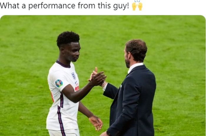 Wonderkid Arsenal, Bukayo Saka, membayar kepercayaan Gareth Southgate dengan meraih man of the match lawan Republik Ceska.