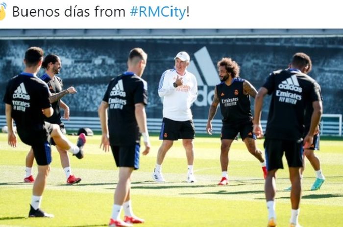 Carlo Ancelotti memuji komitmen beberapa pemain berpengalaman Real Madrid setelah menggelar latihan perdana.