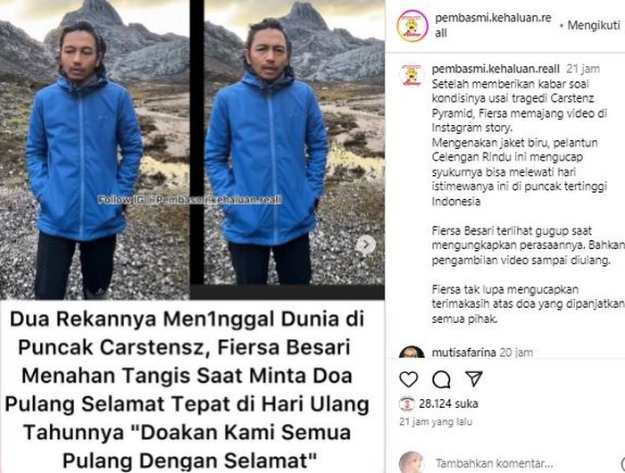 Postingan akun @pembasmi.kehaluan.reall