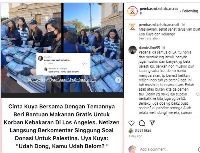 Postingan akun @pembasmi.kehaluan.reall