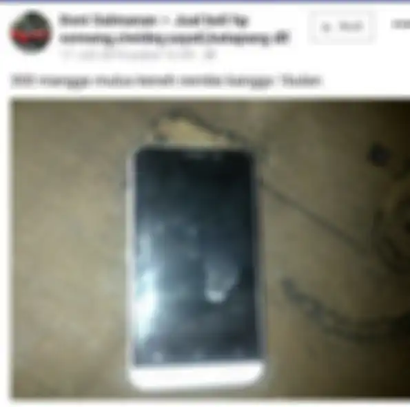 Unggahan Doni Salmanan saat menjual hp bekas di Facebook