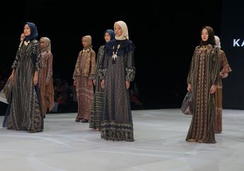 Tren Gamis Lebaran 2019 Gaya Modest Nuansa Etnik Rancangan Desainer Itang Yunasz