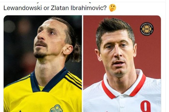 Zlatan Ibrahimovic (kiri) dan Robert Lewandowski.