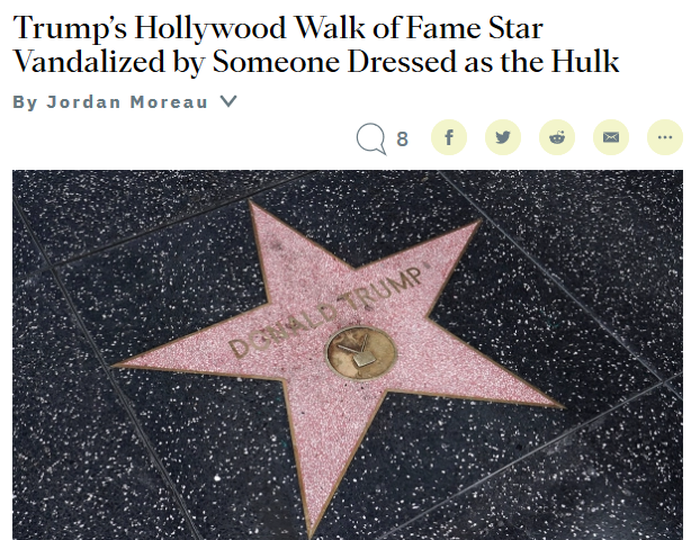 plakat bintang Walk of Fame Donald Trump