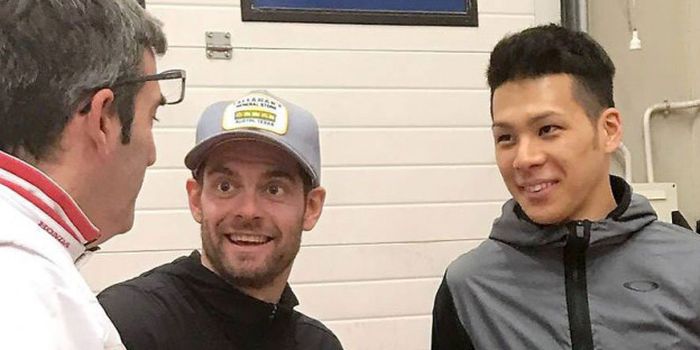 Dua pebalap tim LCR Honda, Cal Crutchlow dan Takaaki Nakagami.