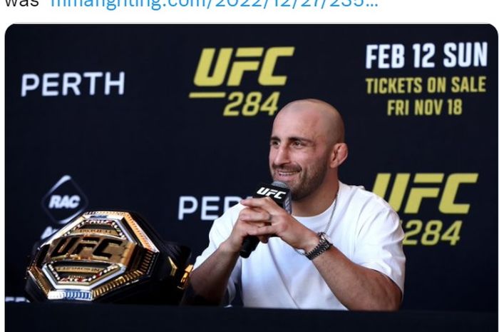 Calon lawan Islam Makhachev di UFC 284, Alexander Volkanovski.