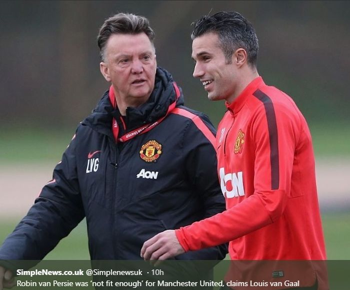 Louis van Gaal bersama Robin van Persie saat keduanya masih di Manchester United.