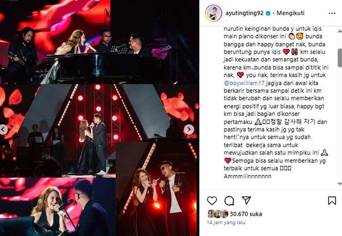 Ayu Ting Ting Ungkap Jasa Boy William di Balik Kesuksesan Konsernya
