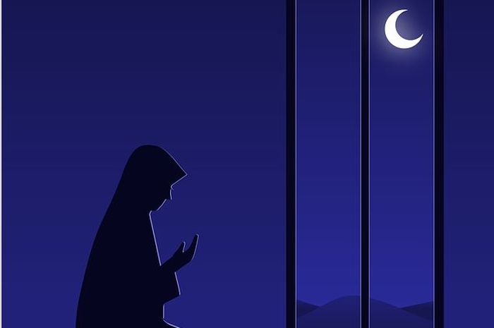 Ilustrasi berdoa saat bulan Ramadan