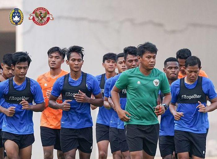 Potret pemain yang mengikuti pemusatan latihan timnas Indonesia jelang play-off Kualifikasi Piala Asia 2023