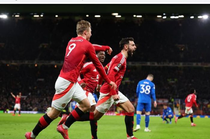 Bruno Fernandes membawa Manchester United menang 2-1 atas Rangers pada matchday 7 Liga Europa 2024-2025.