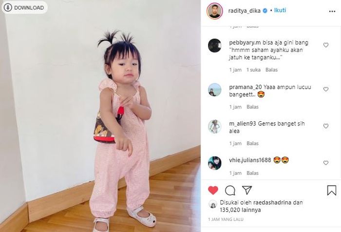 Lucunya anak perempuan Raditya Dika