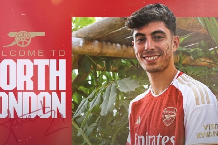 Kai Havertz resmi bergabung ke Arsenal dari Chelsea.