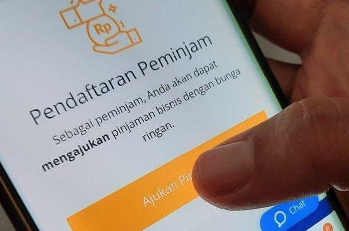 Ilustrasi aplikasi pendaftaran pinjol