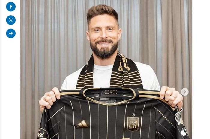 Olivier Giroud resmi teken kontrak untuk gabung LAFC dan tinggalkan AC Milan akhir musim ini, bisa langsung debut lawan kiper timnas Indonesia di MLS.