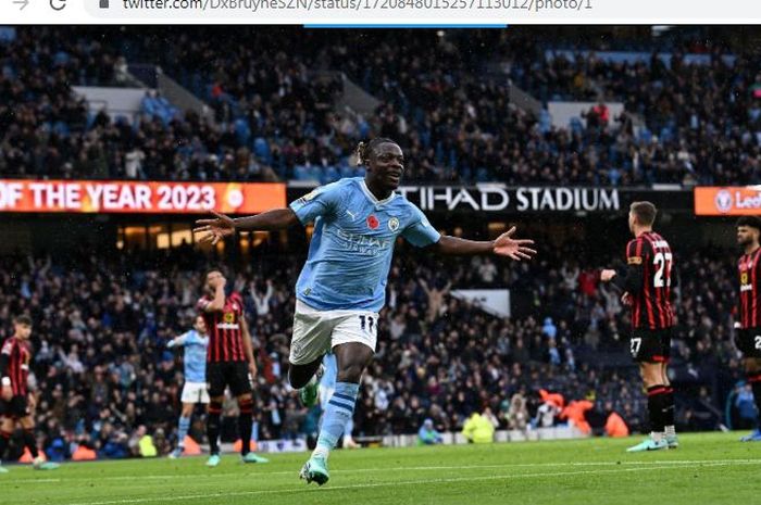 Penampilan impresif ditunjukkan Jeremy Doku saat menghadapi Bournemouth di Liga Inggris, Sabtu (4/11/2023).