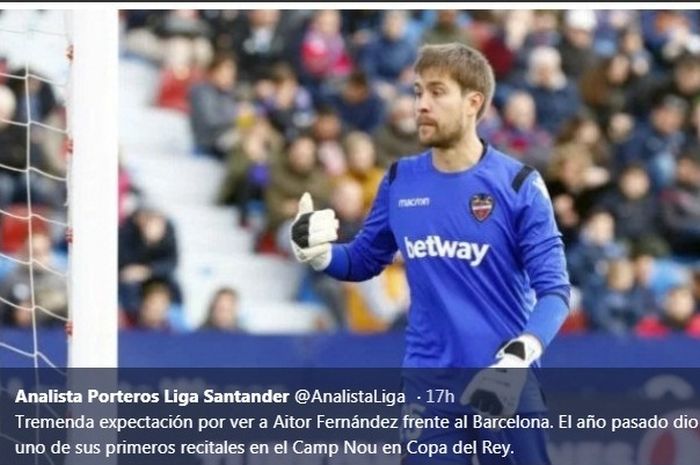 Kiper Levante, Aitor Fernandez.