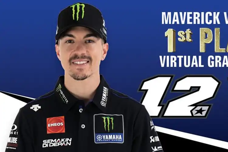 Gaya Banget, Maverick Vinales Selebrasi Juara MotoGP Virtual Race III, Udah Kayak Menang Beneran