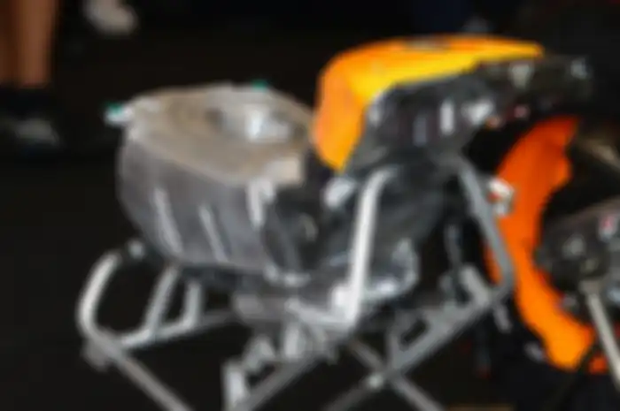 Tangki bahan bakar di motor MotoGP