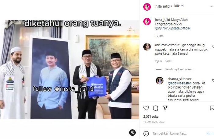 Postingan akun @insta_julid 