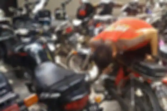 Motor yang disita pihak kepolisian dalam razia balap liar 