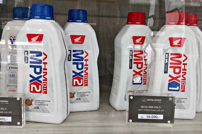 AHM Oil MPX 1 dan MPX 2 asli hati-hati banyak beredar oli palsunya.Beli di jaringan resmi Ahass agar aman