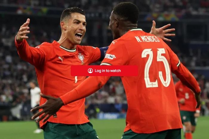 Cristiano Ronaldo meluapkan kegembiraannya setelah mencetak gol untuk kemenangan Portugal 2-1 atas Jerman dalam semifinal UEFA Nations League di Munich, 4 Juni 2025 waktu setempat.