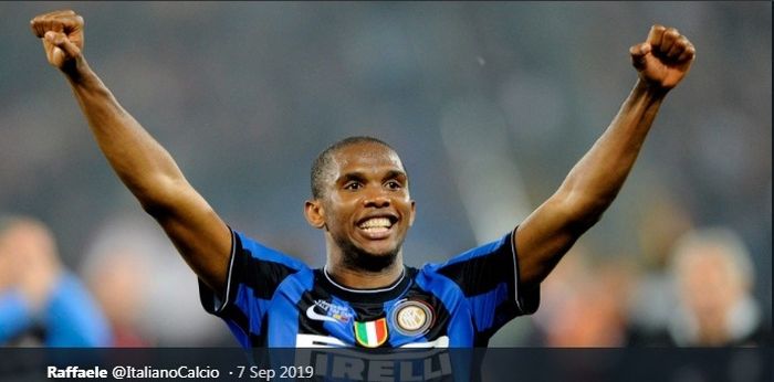 Samuel Eto'o saat masih memperkuat Inter Milan.