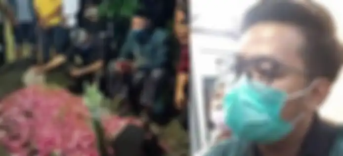 (Kiri) Suasana pemakaman Chacha Sherly di TPU Aspol Wage 1 di Kecamatan Taman, Sidoarjo, Selasa (5/1/2020) - (kanan) Adik almarhum Chacha Sherly, Bimmas Afi Amirillah. Chacha Sherly sempat berpesan pada adiknya saat pulang kampung ke Sidoarjo sebelum meninggal.