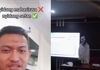 Definisi Lagi Nyidang Setan, Dosen Bagikan Momen Saat Uji Skripsi Mahasiswanya yang Pakai Kostum Horor, Ternyata Ini Alasannya