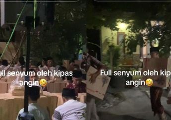 Viral Video, Tamu Undangan Tahlilan di Bojonegoro Ini Dapat Bingkisan Kipas Angin Saat Pulang, Auto pada Full Senyum