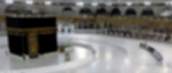 Pemandangan Shalat Tarawih di Masjidil Haram saat Bulan Ramadan 2020.