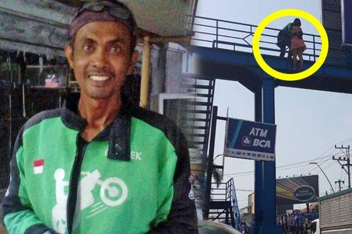 Driver ojol gagalkan aksi bunuh diri seorang wanita.