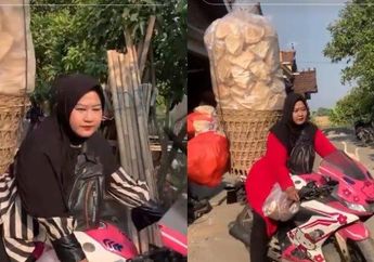 Viral, Emak-emak Dagang Kerupuk Pakai Motor Sport, Baru 1 Jam Jualan Langsung Ludes, Begini Kisahnya