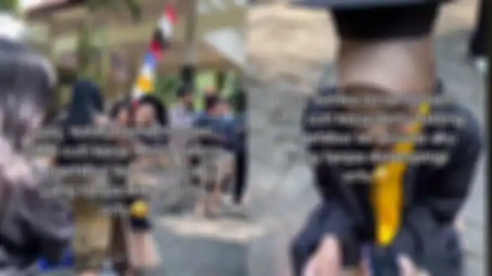 Video seorang mahasiswi Universitas Negeri Semarang (Unnes) menangis haru hingga terduduk saat sejumlah teman baik semasa SMA datang menghadiri acara wisudanya bertepatan tidak adanya kehadiran sosok orang tua, viral di media sosial.