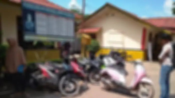 Sejumlah motor yang diamankan di Polsek Batuaji dari operasi Siligi, Sabtu (28/4/2018). 