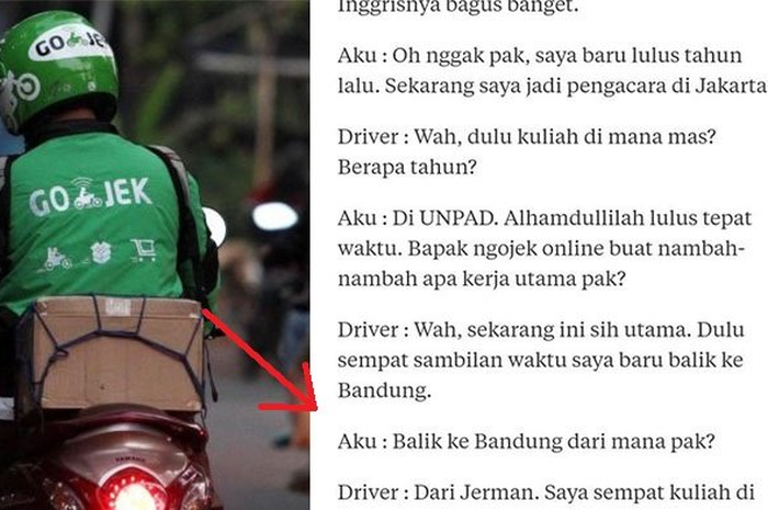 Curhatan driver ojol lulusan Jerman